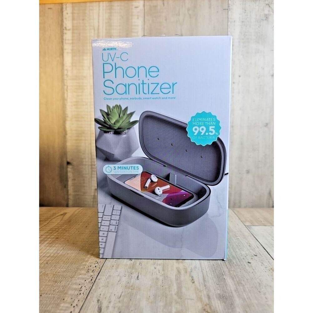 NEW North UV-C Phone Sanitizer Wireless Charger UV Light Disinfection Box